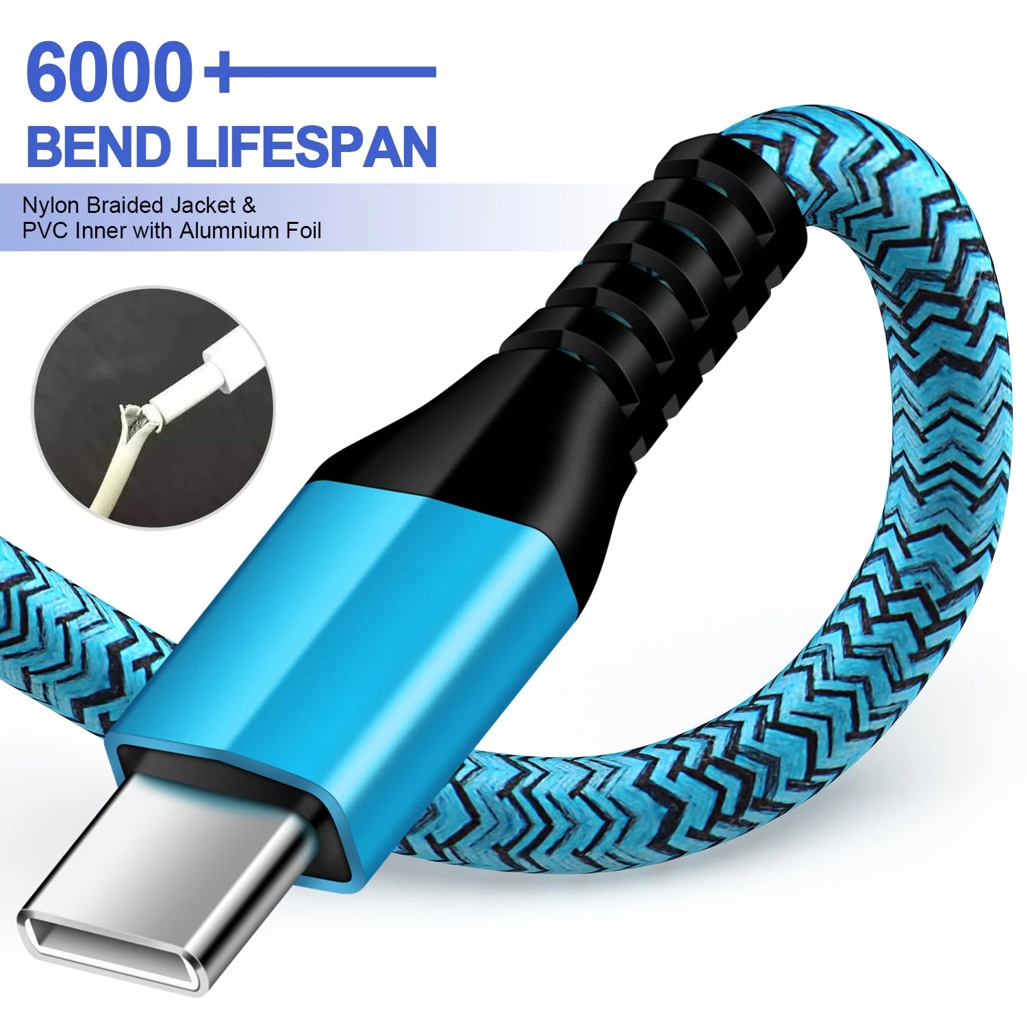 USB C to USB C Cable 6Ft, 3PACK Charging Cable 6Ft USBC Type C Fast Charging Cord Charger Compatible with Android Samsung Charger Type C