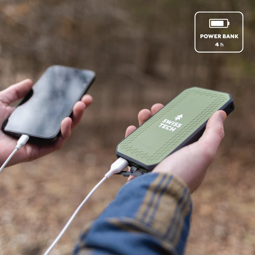 10000Mah Portable Power Bank, Dual USB-C/USB-A, IPX4 Weatherproof, Durable Design